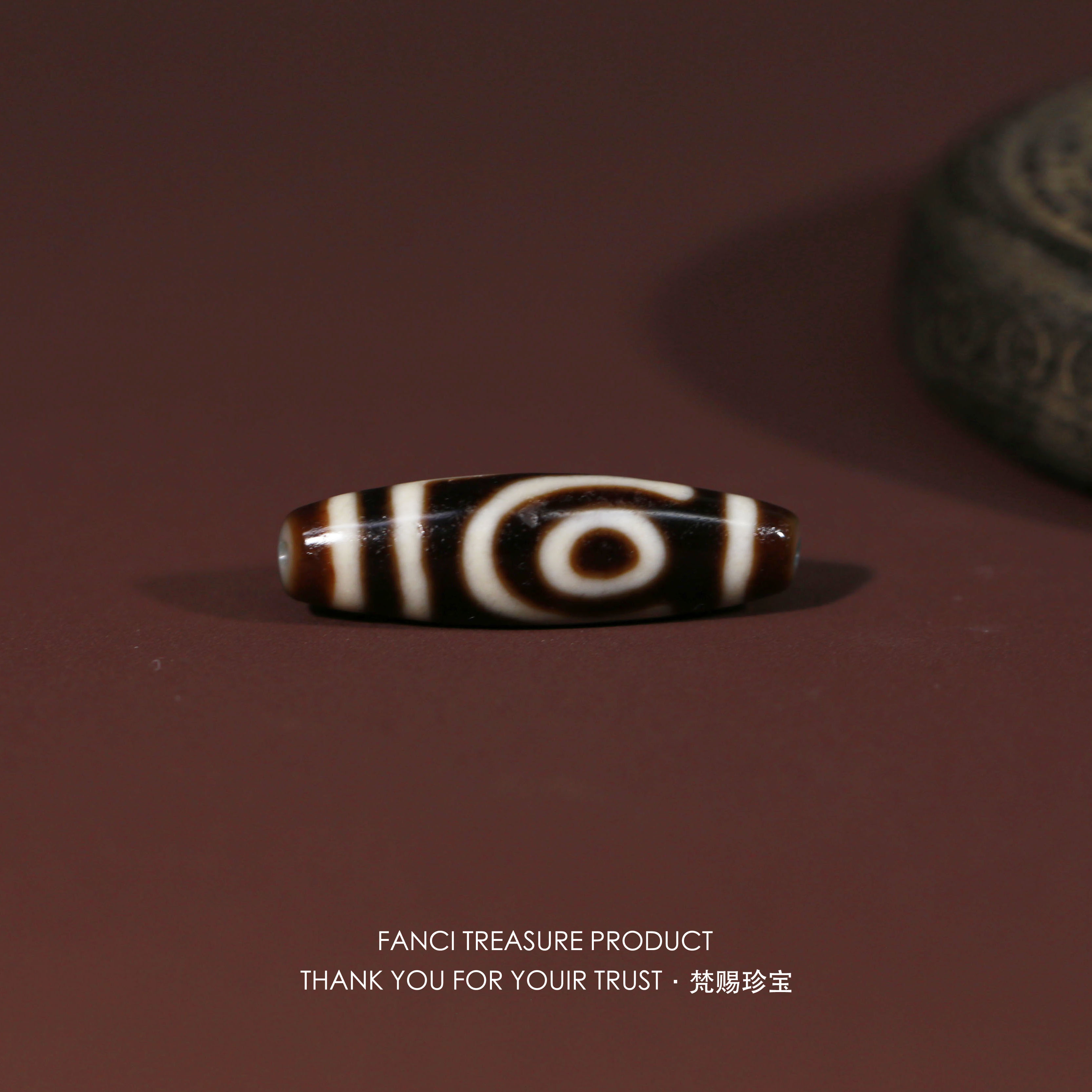 梵赐珍宝·【上肯老超顶】一代老台湾如意二眼41.8*12.3mm天珠吊坠