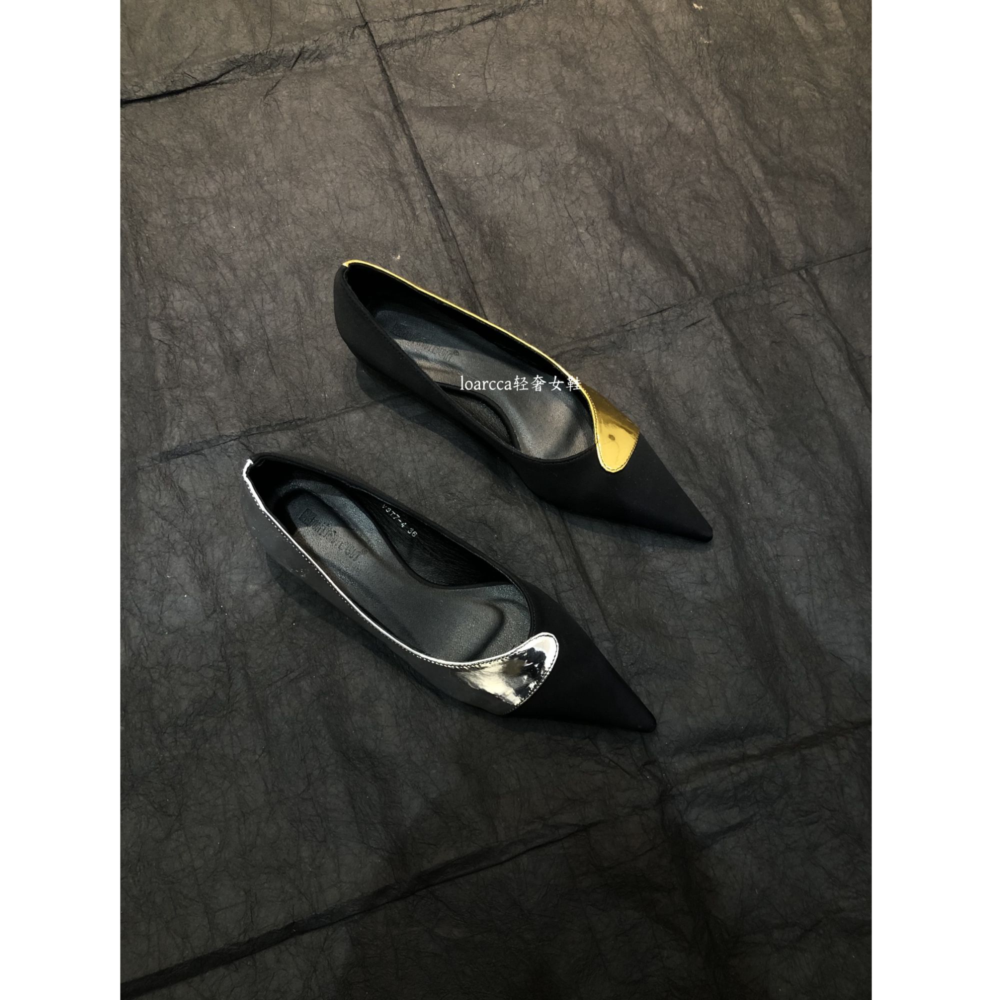 小众设计！ss25新款百搭女鞋拼色尖头浅口单鞋 MTC