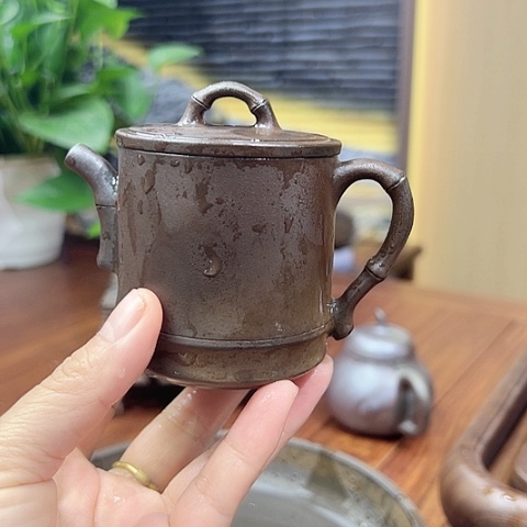 戬谷龙窑坭兴陶柴烧茶壶