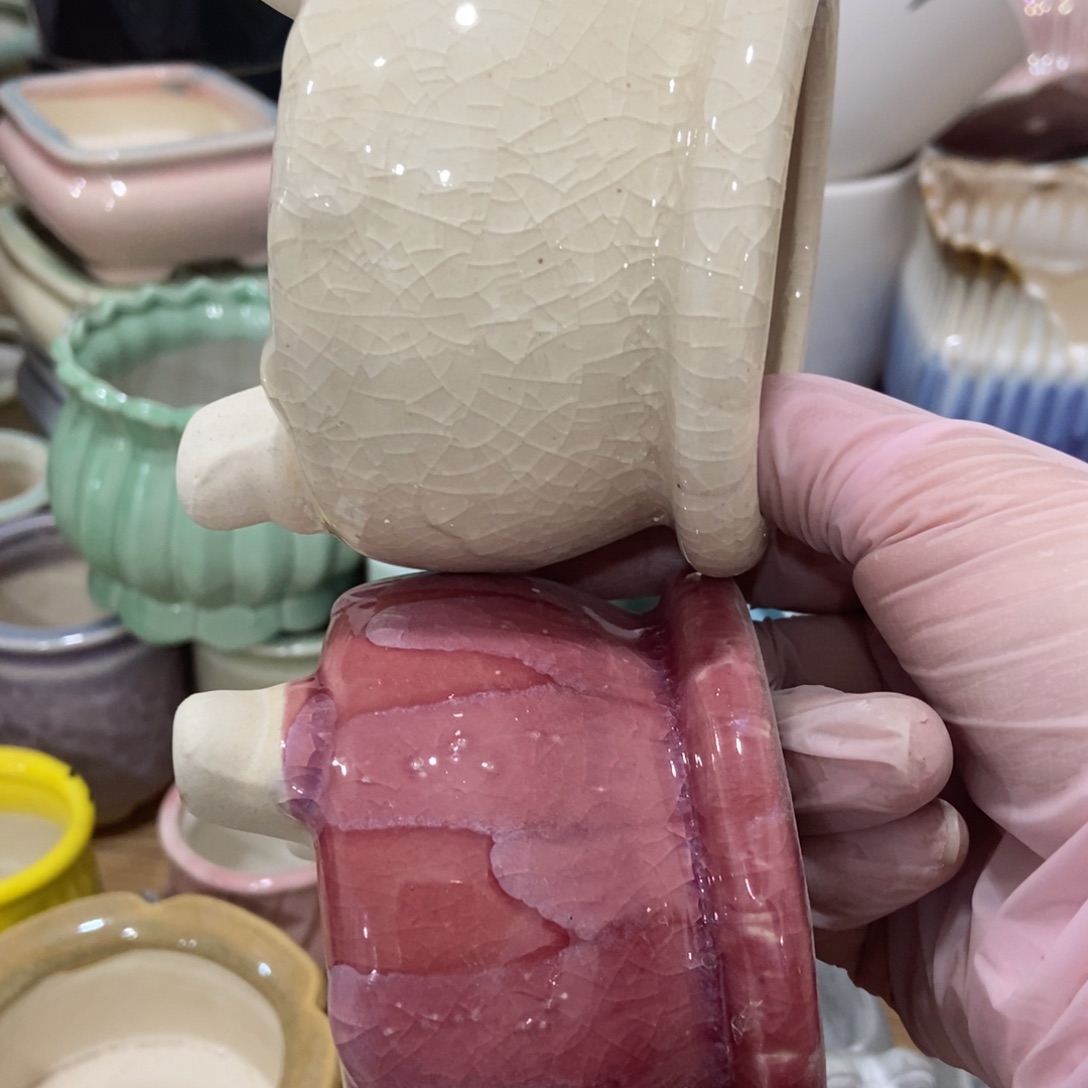 红陶高温陶瓷花盆