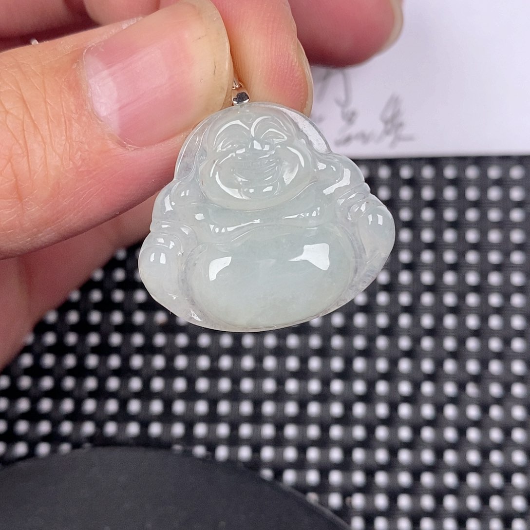 翡翠颈饰银S925镶嵌挂件