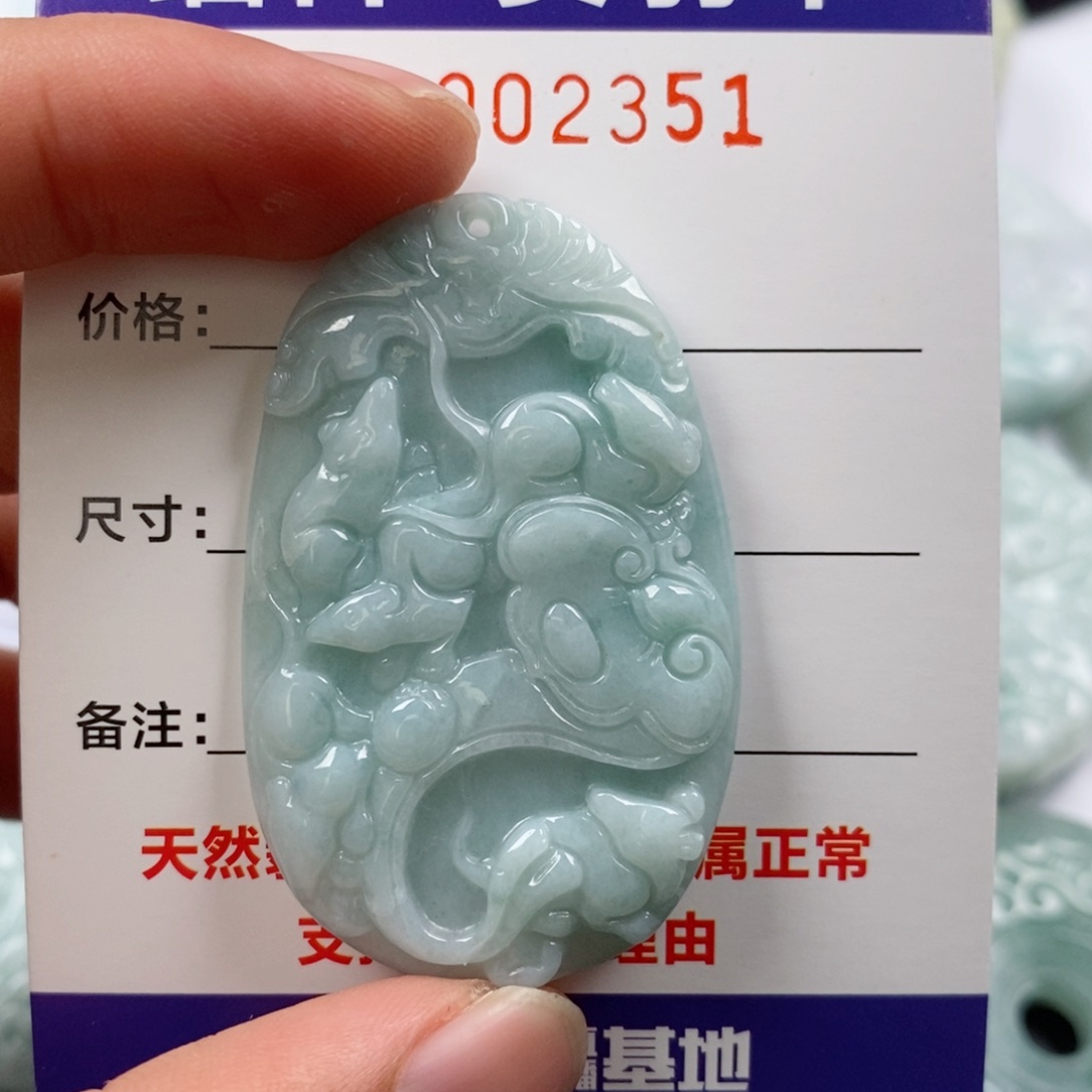 翡翠未镶嵌颈饰挂件