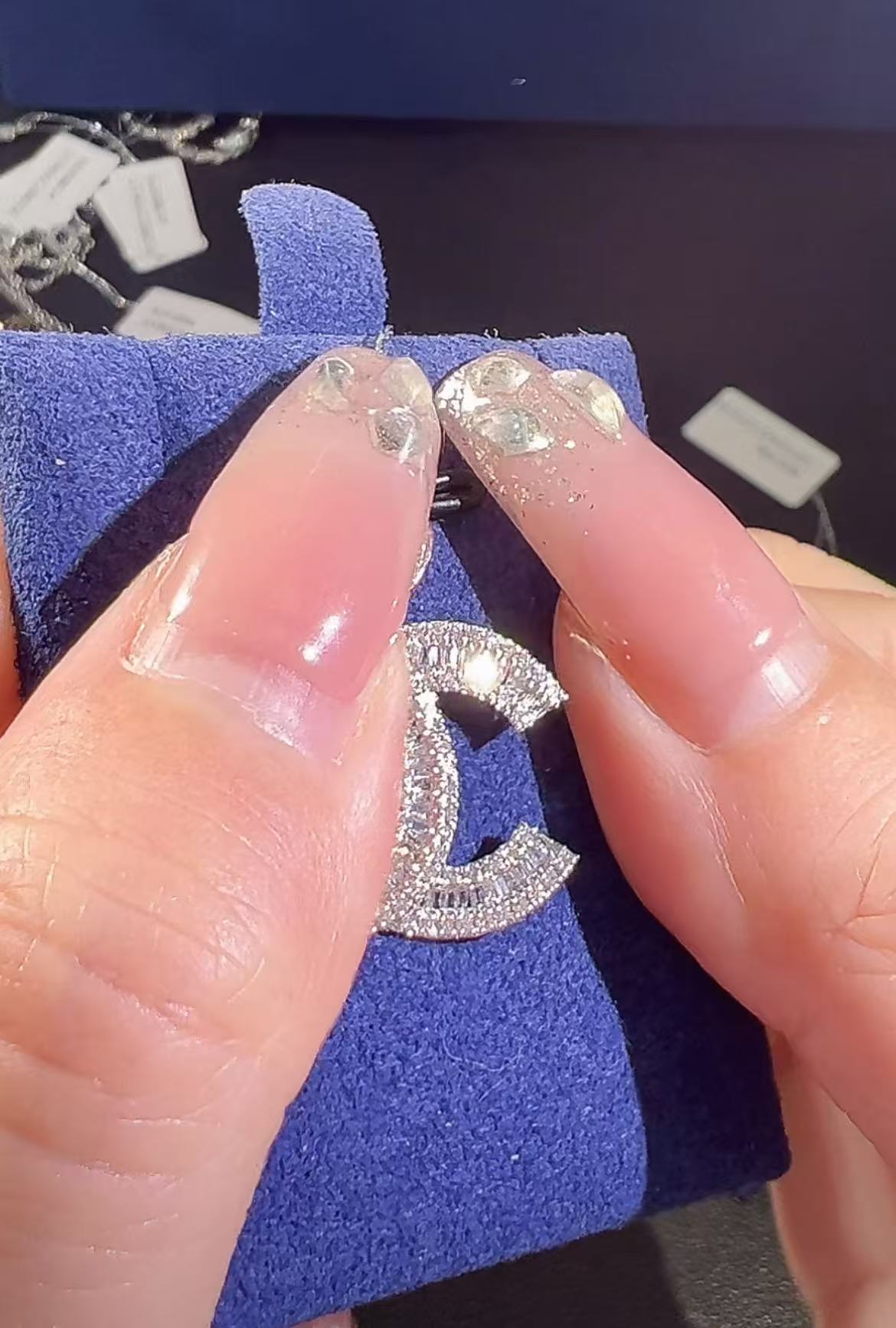 【涂涂高定珠宝】18k钻石双C吊坠hgt