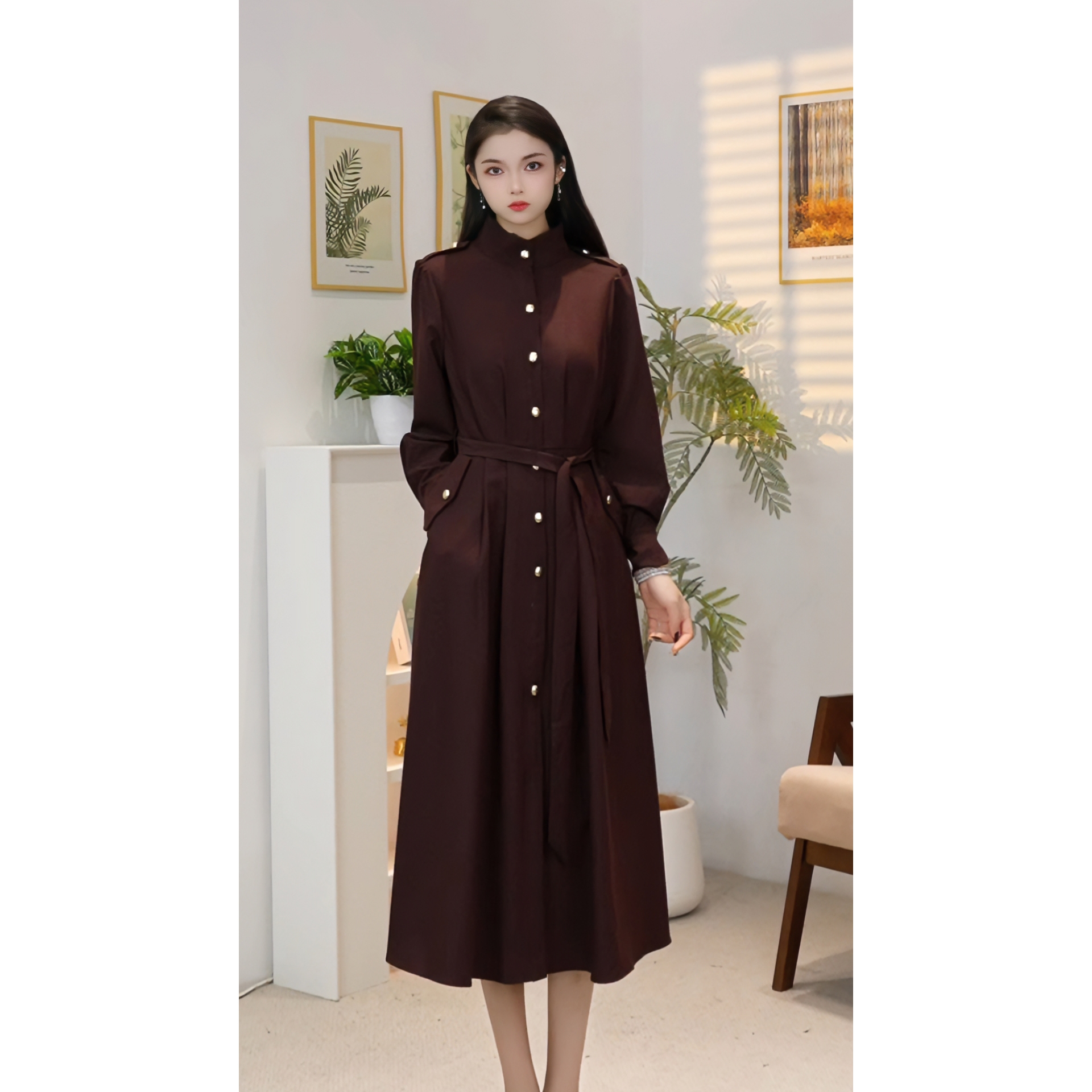 【咔尔丽丝】6828 新品秋季高端大码显瘦气质时尚百搭女装连衣裙