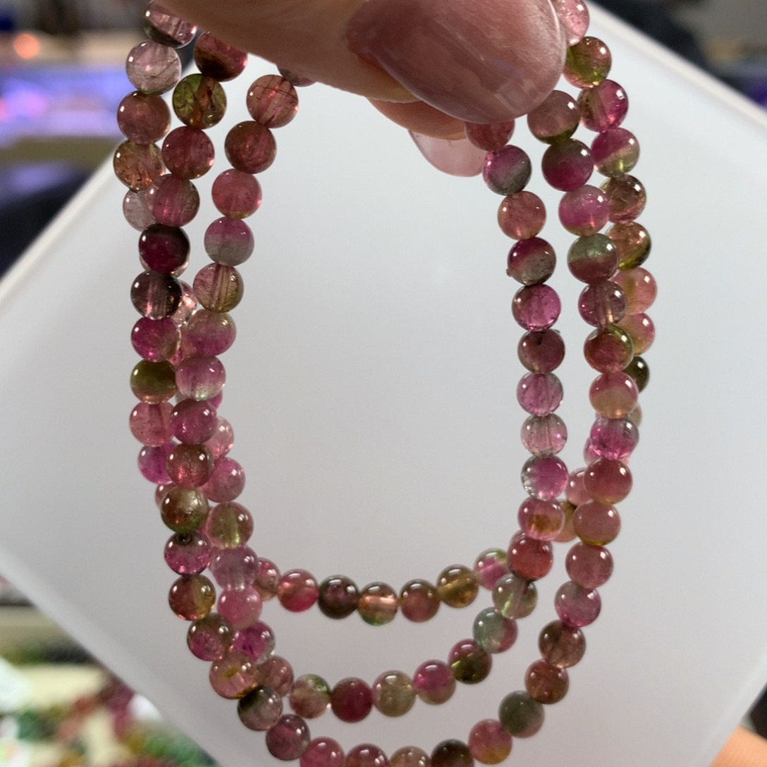 碧玺手链未镶嵌4.8毫米左右