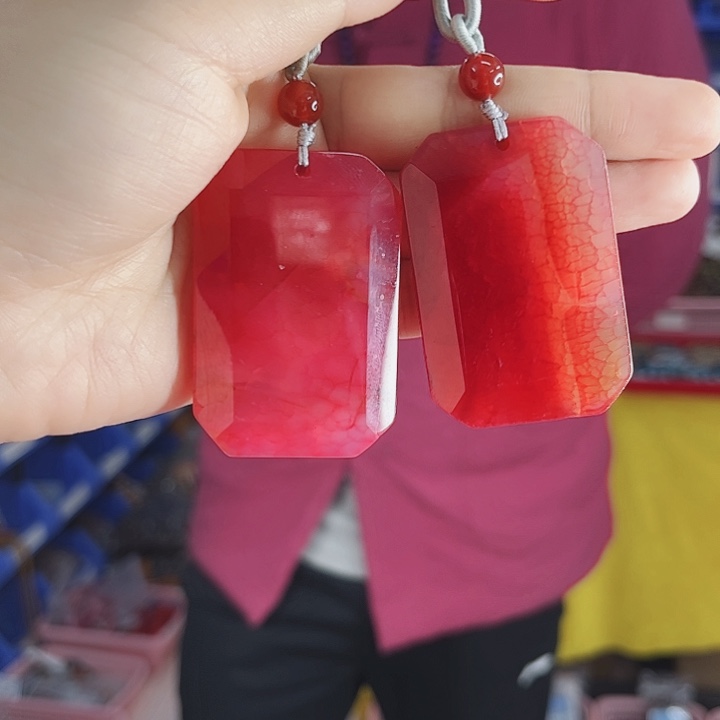 玛瑙吊坠未镶嵌丅25红景天开瓣吊坠发其一