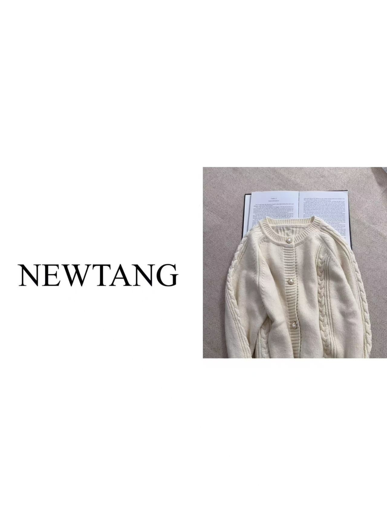 【奢享柔软】1170(含羊毛)女外穿长袖珍珠爱心扣百搭显瘦毛衣外套