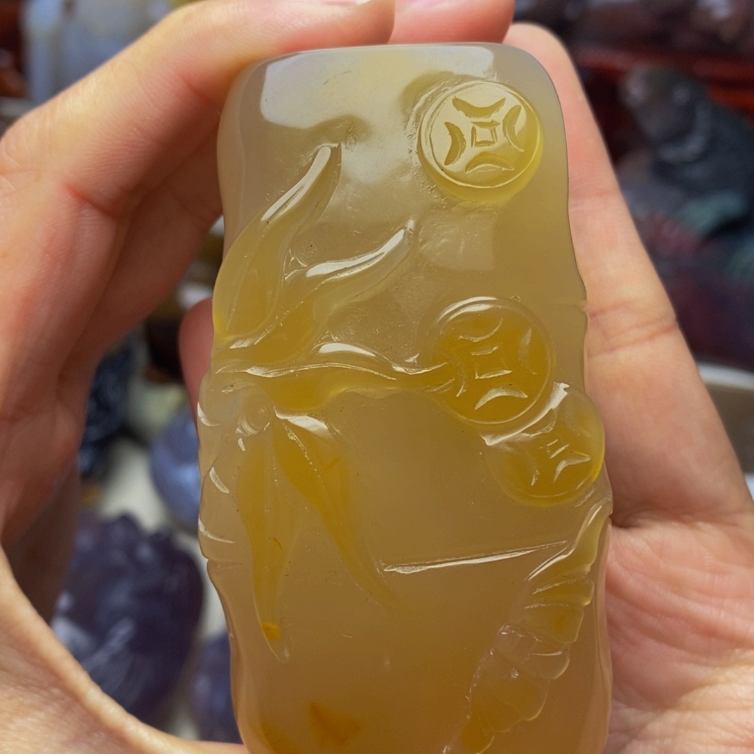 玛瑙/玉髓手把件未镶嵌