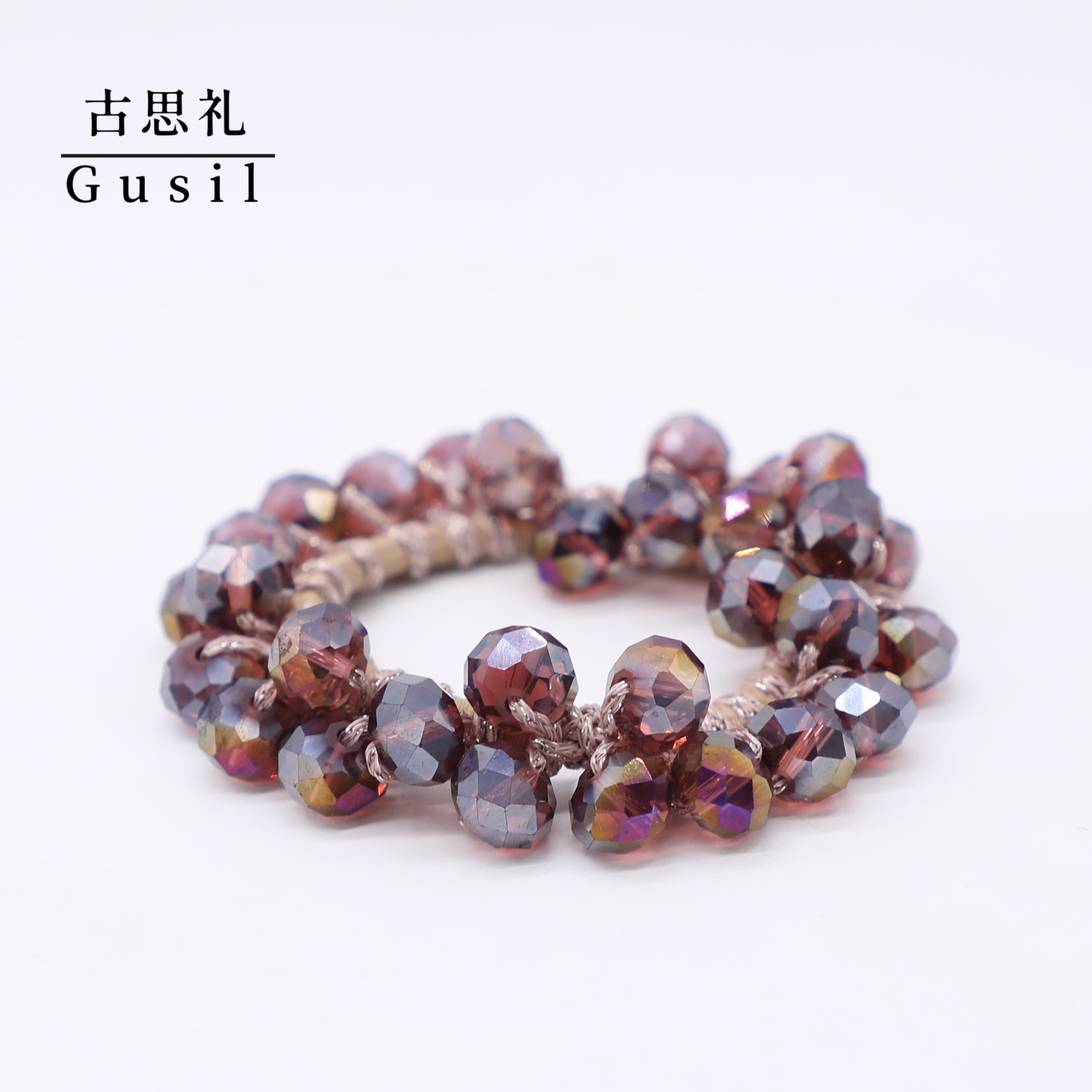 G035【珠缘】 古思礼高级手工新款清新感发圈GS3002