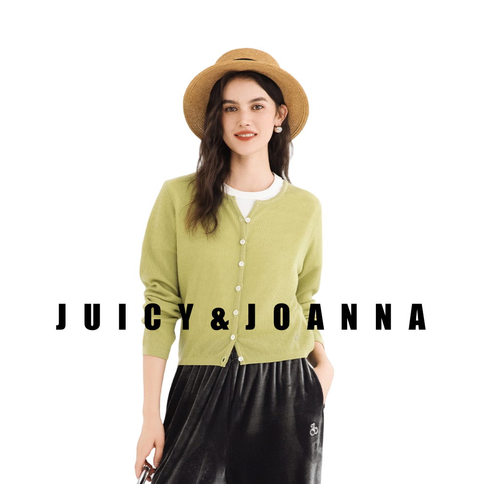 JUICY&JOANNA/橘子樱桃舒适多色针织开衫