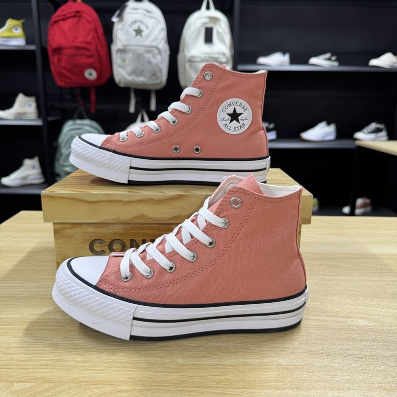 Converse匡威/All Sta9r经典蜜桃粉色百搭高帮休闲帆布鞋A11977C