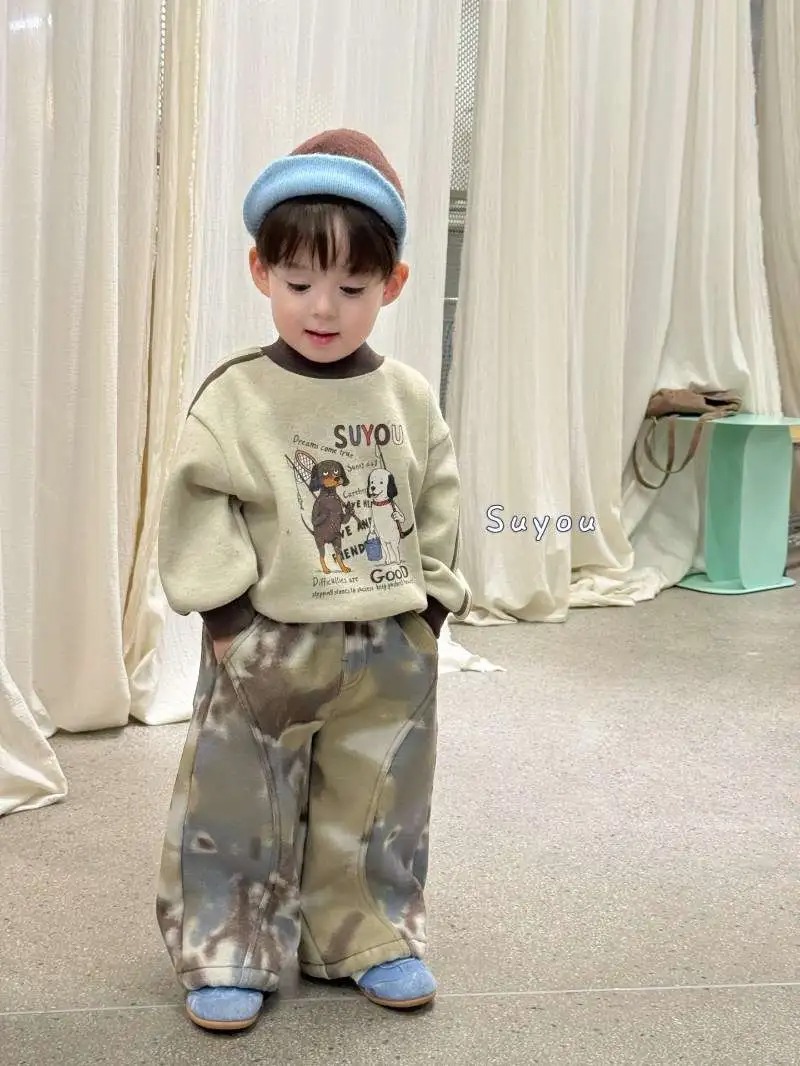 SY网红爆款男女宝套装儿童秋款秋季休闲小童春秋迷彩童装洋气