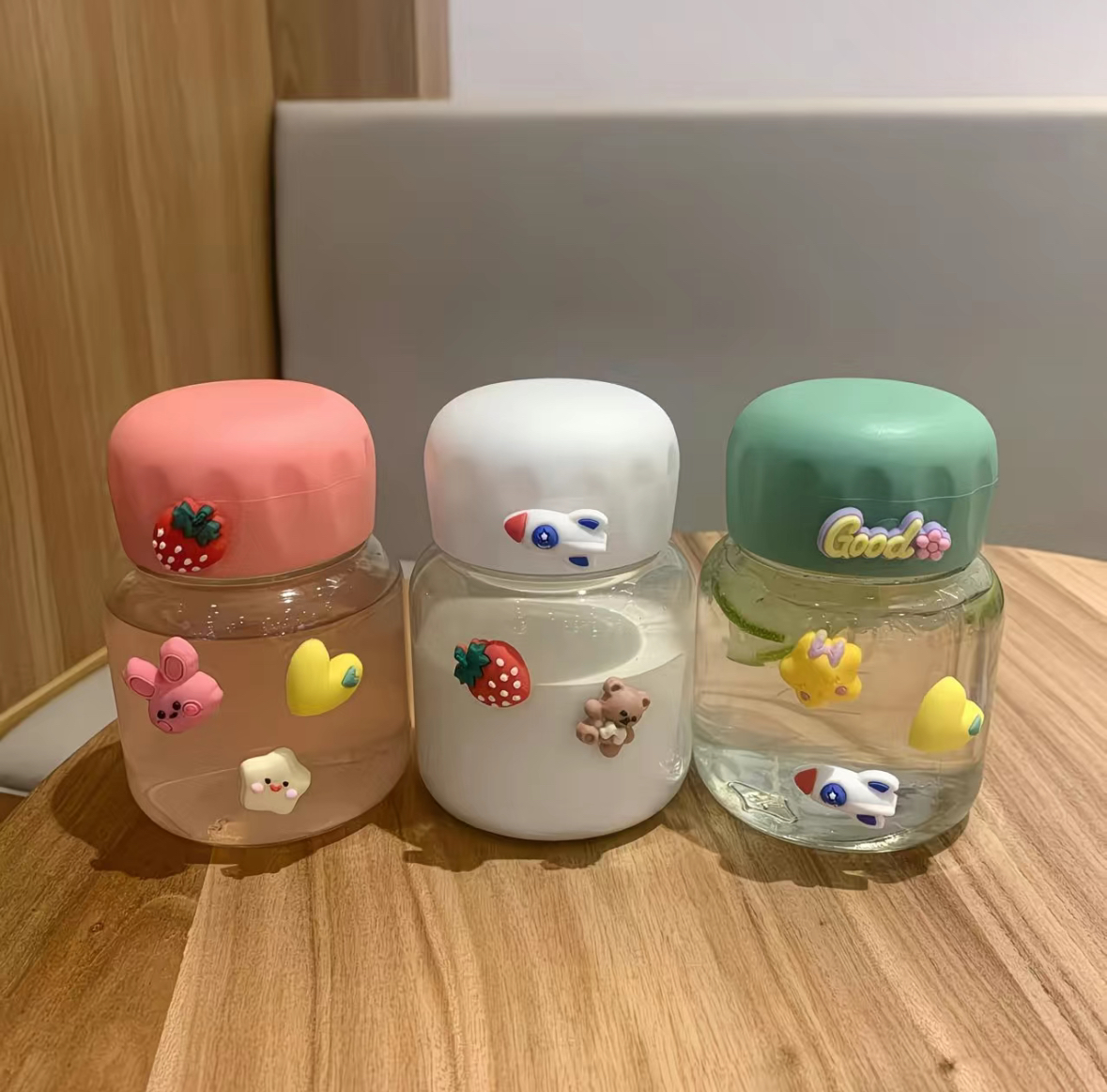 ins迷你玻璃水杯小巧可爱网红胖胖杯子