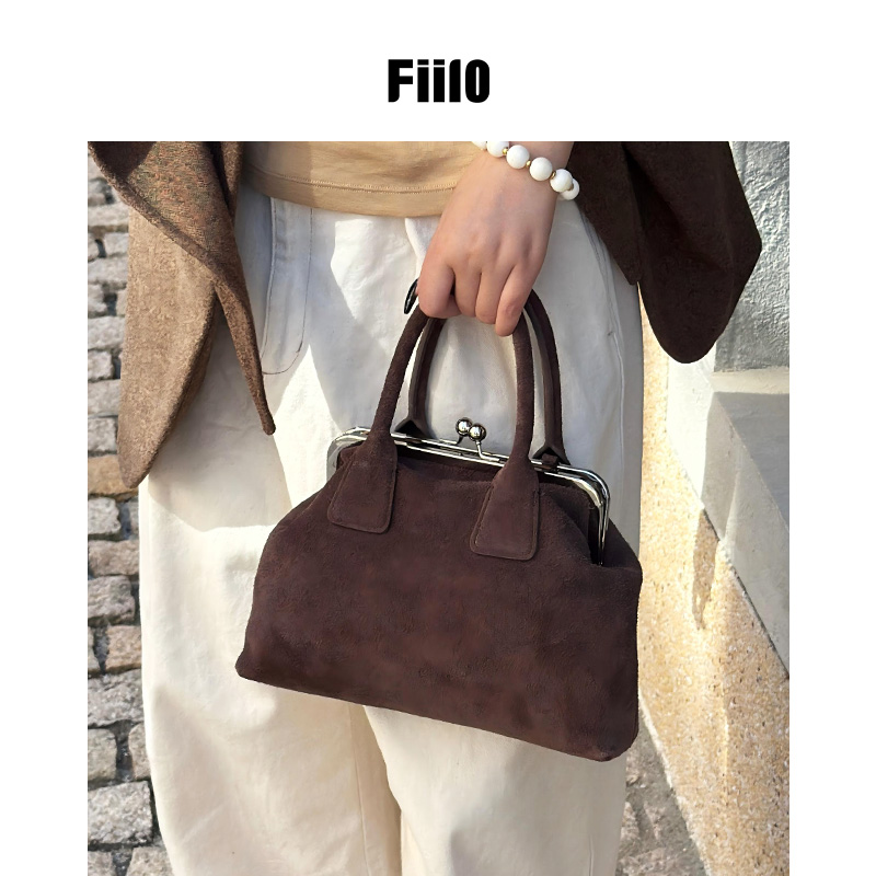 【Fiilo菲洛】C12进口头层牛皮新款口金包手提斜挎包