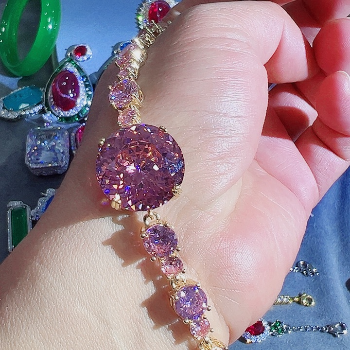 非金属红色蓝色满钻镶嵌