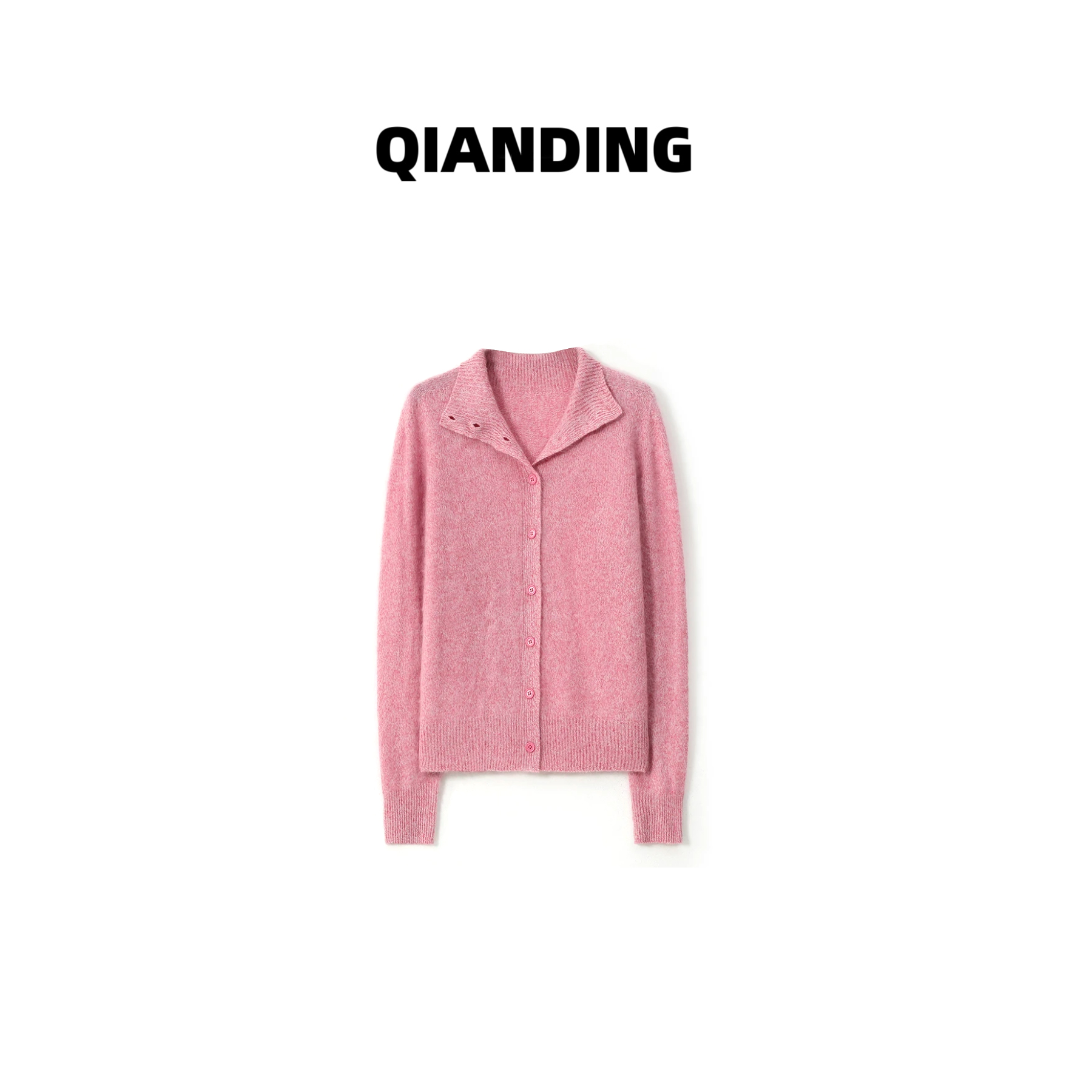 【QIANDING】【洛神花】阿拉善山羊绒&绵羊毛巨柔拉绒百搭毛衣F323