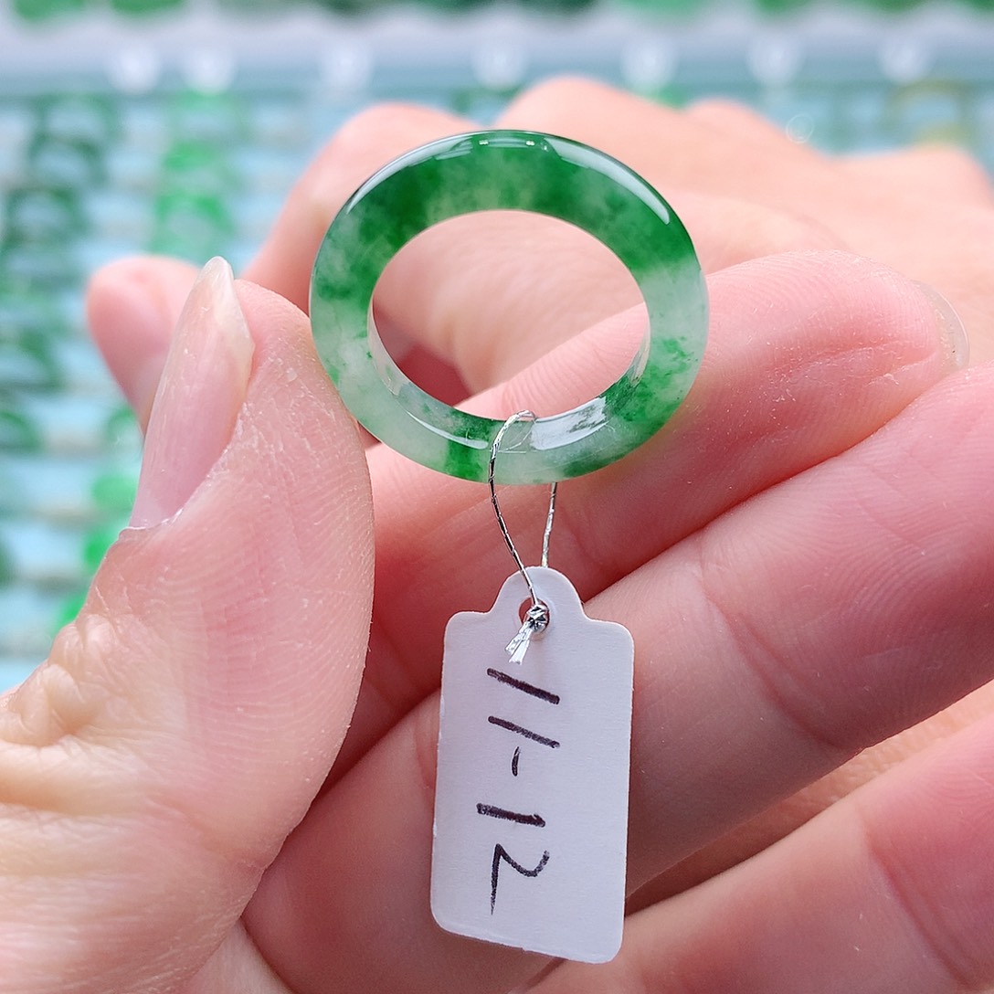 翡翠戒指未镶嵌A货缅甸翡翠