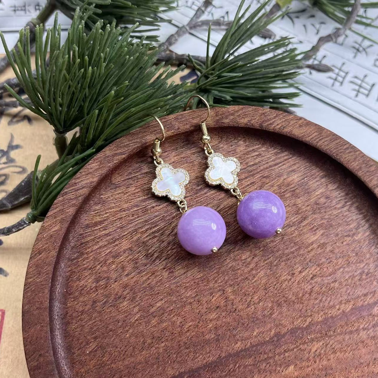 合金珐琅耳饰 合金珐琅 简约圆珠耳饰 经典复古时尚女必备066