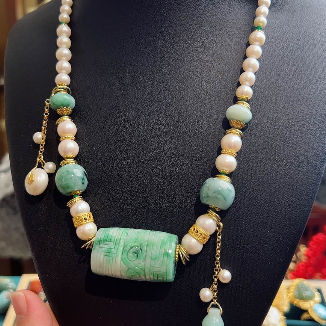 淡水珍珠颈饰未镶嵌古风