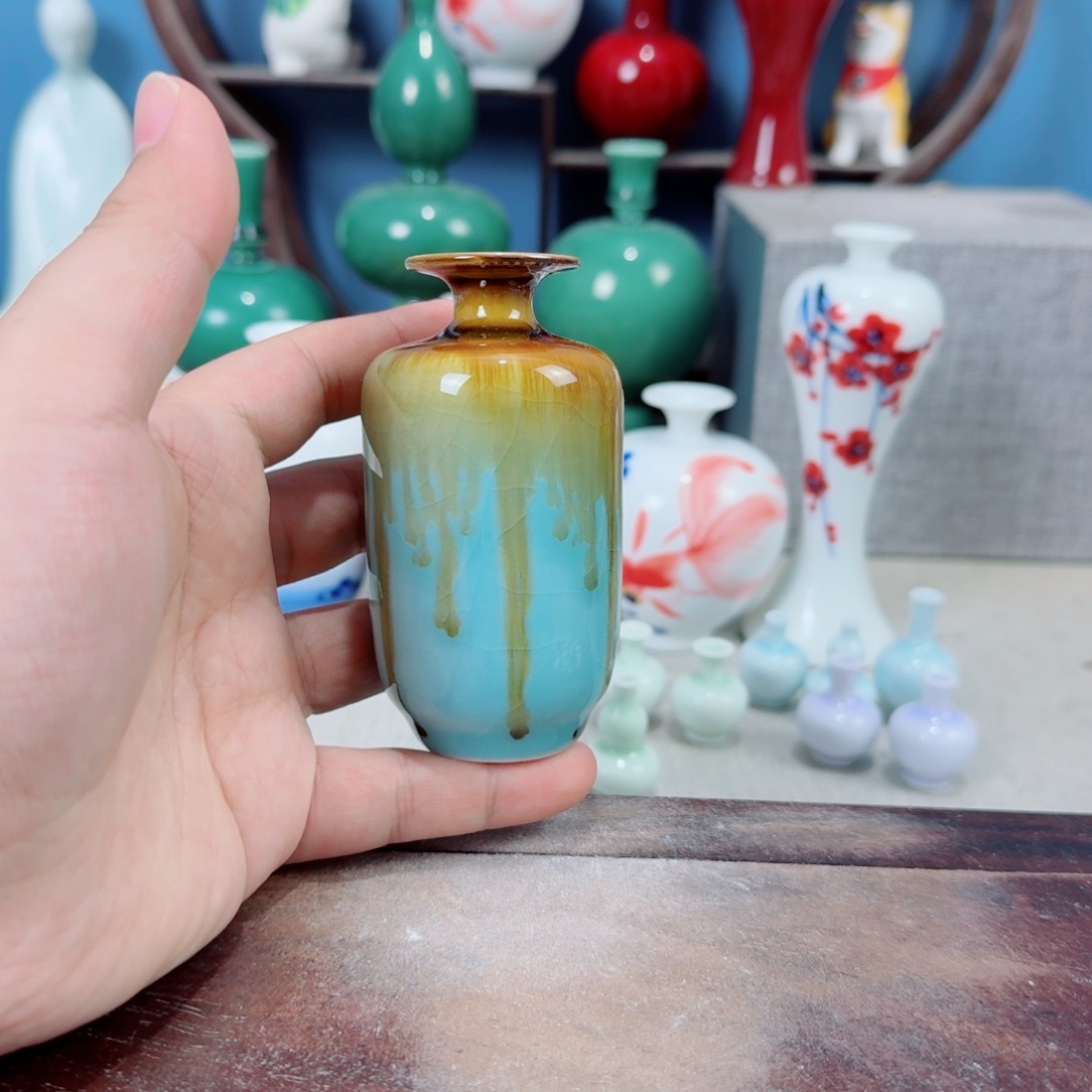 陶瓷手工小花器摆件