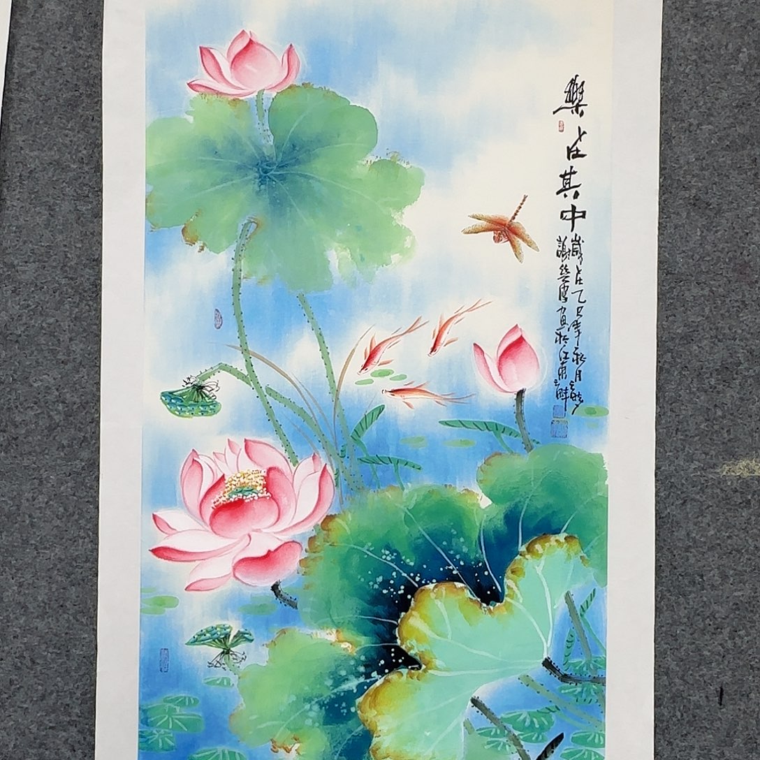 国画100*50纯手绘谢丝雪