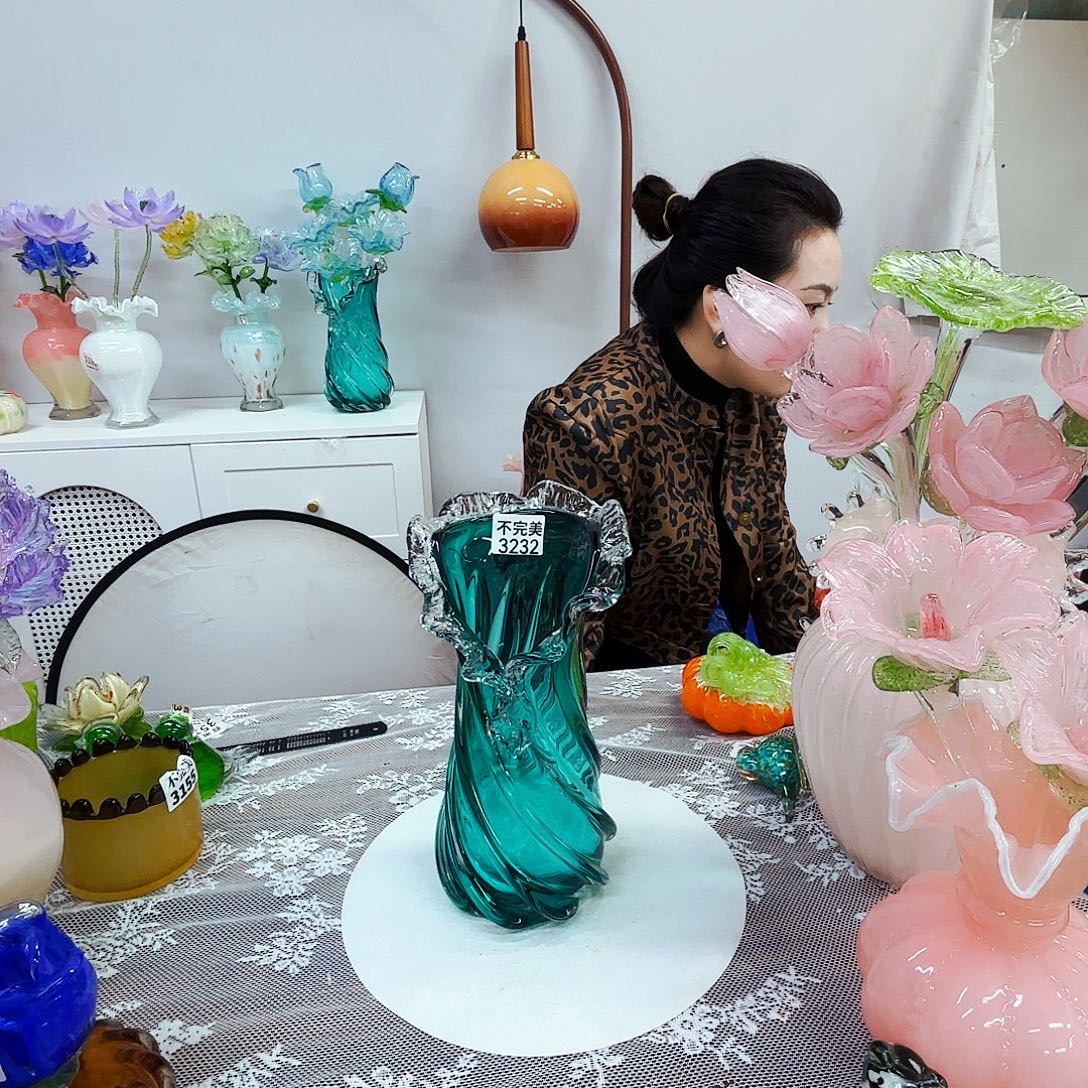 3232不完美琉璃花瓶器艺术品