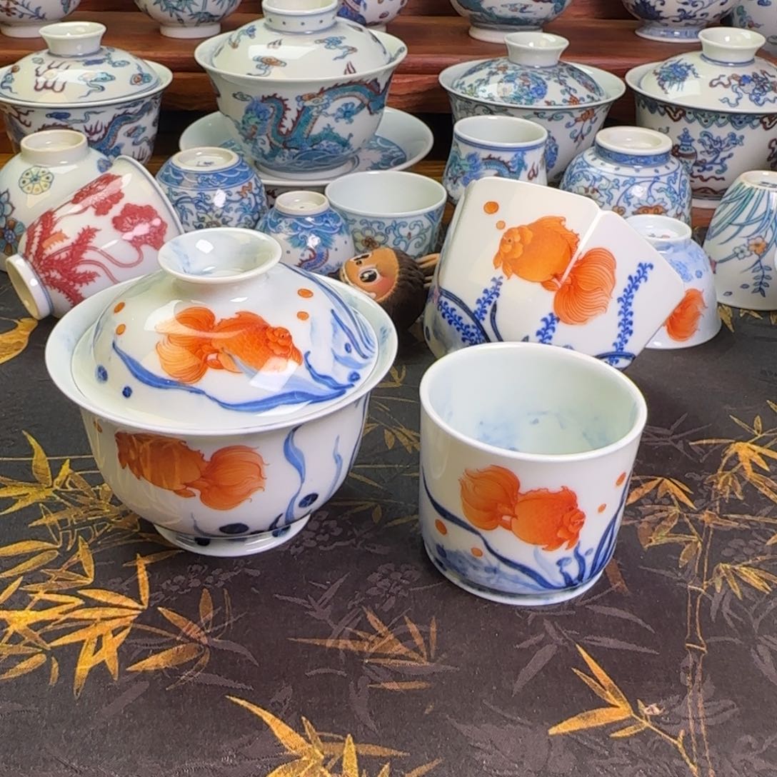 金玉满堂盖碗➕直口杯