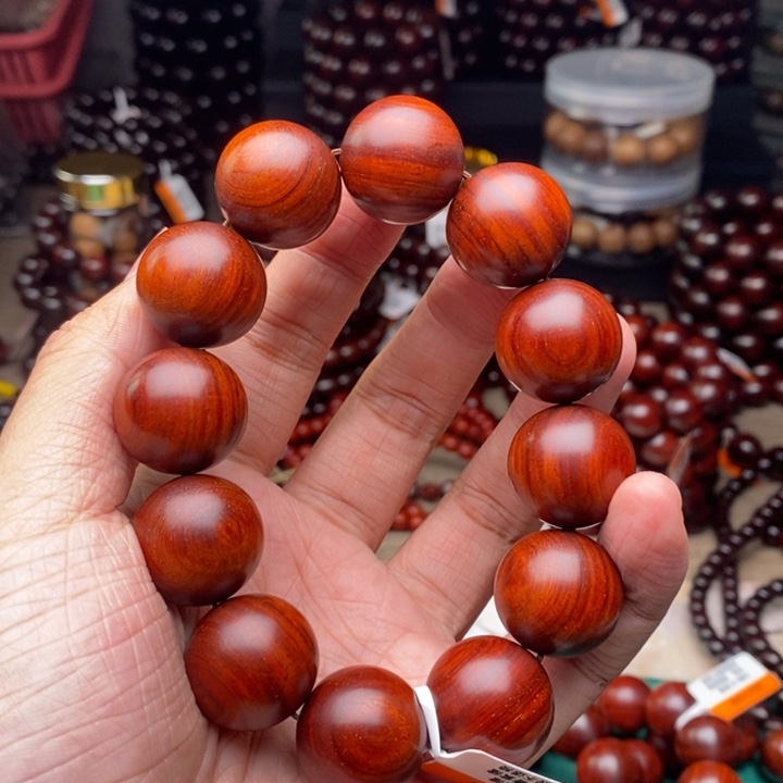 檀香紫檀（小叶紫檀）手串/手链2.0原汁原味闭合棕眼（有纹理）