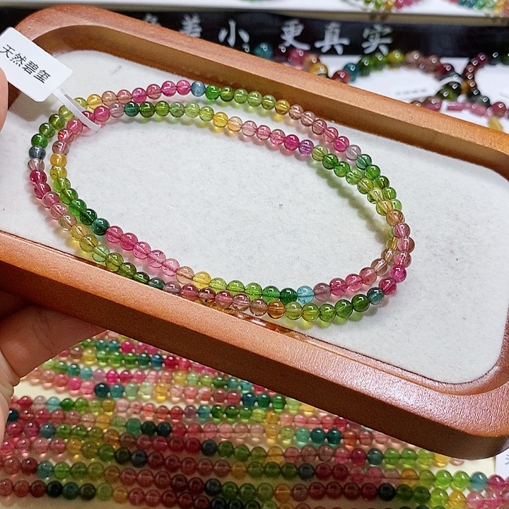 碧玺手链未镶嵌…****晶碧玺手链4.9毫米