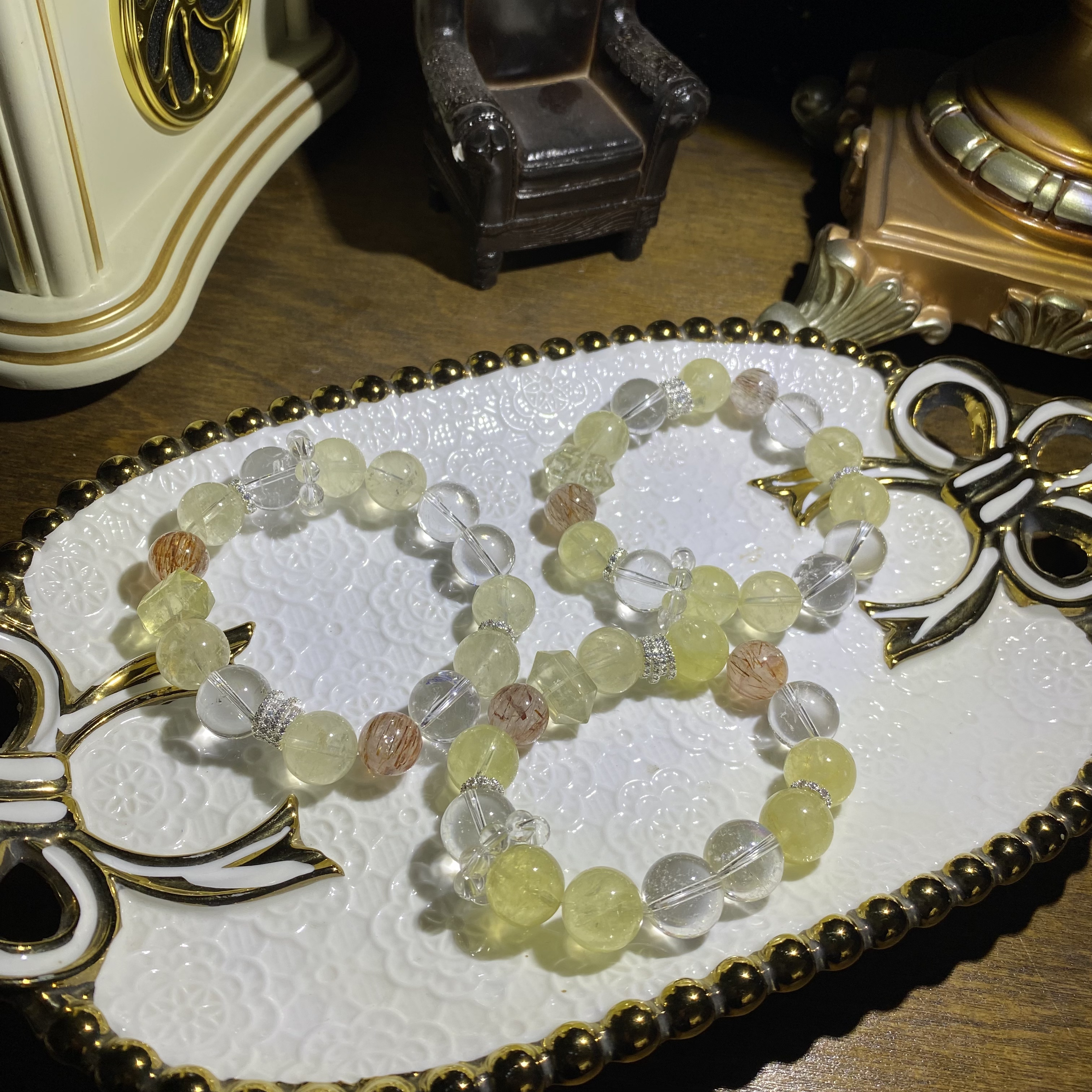 D556-天然黄水晶搭配白水晶设计款单圈-多样性发其一