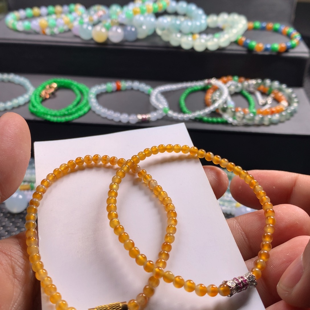 未镶嵌翡翠手链F****r天然缅甸翡翠卡3.5