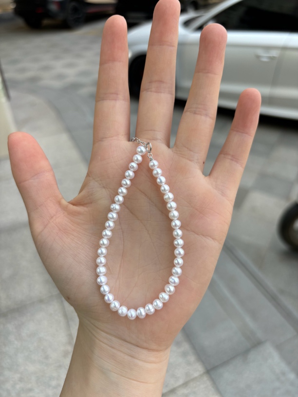 9天然珍珠s925银极光手链
