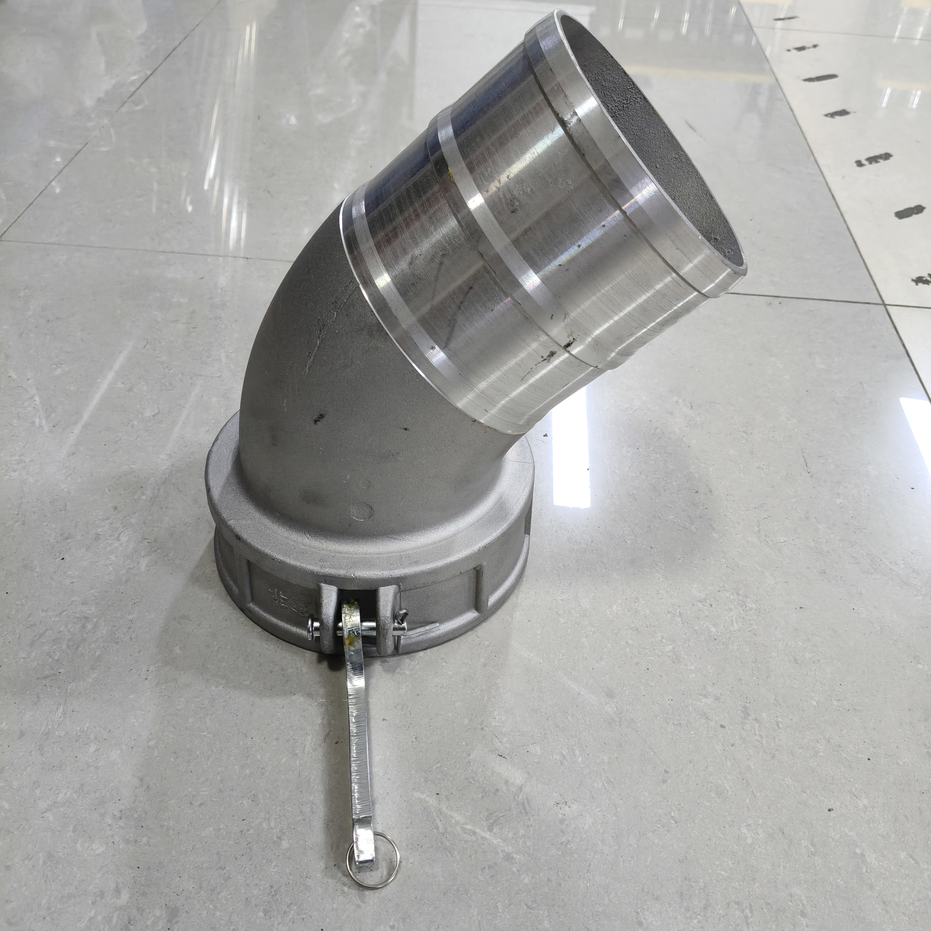 六寸铝合金45度弯头插管