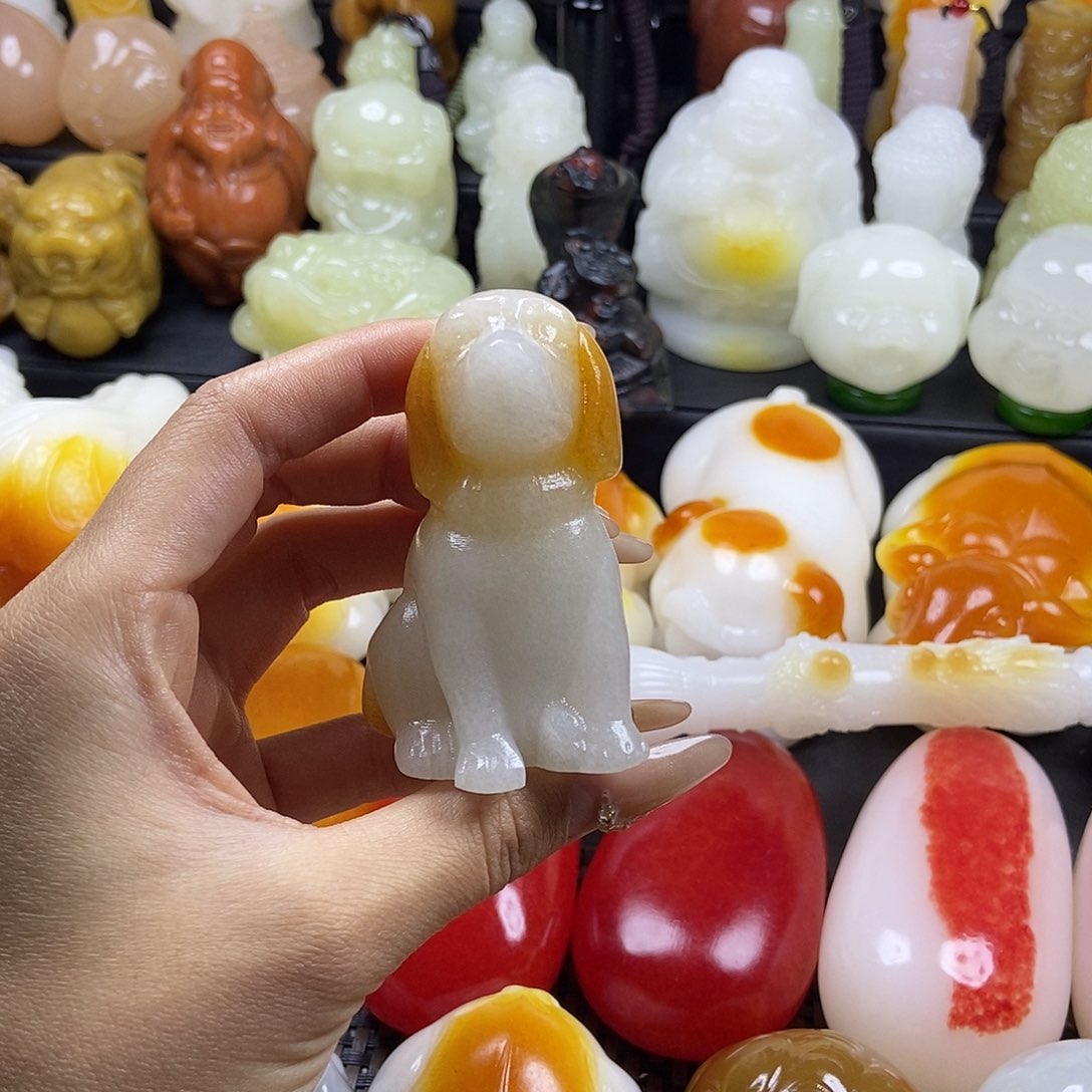 无花朵原石雕刻把件