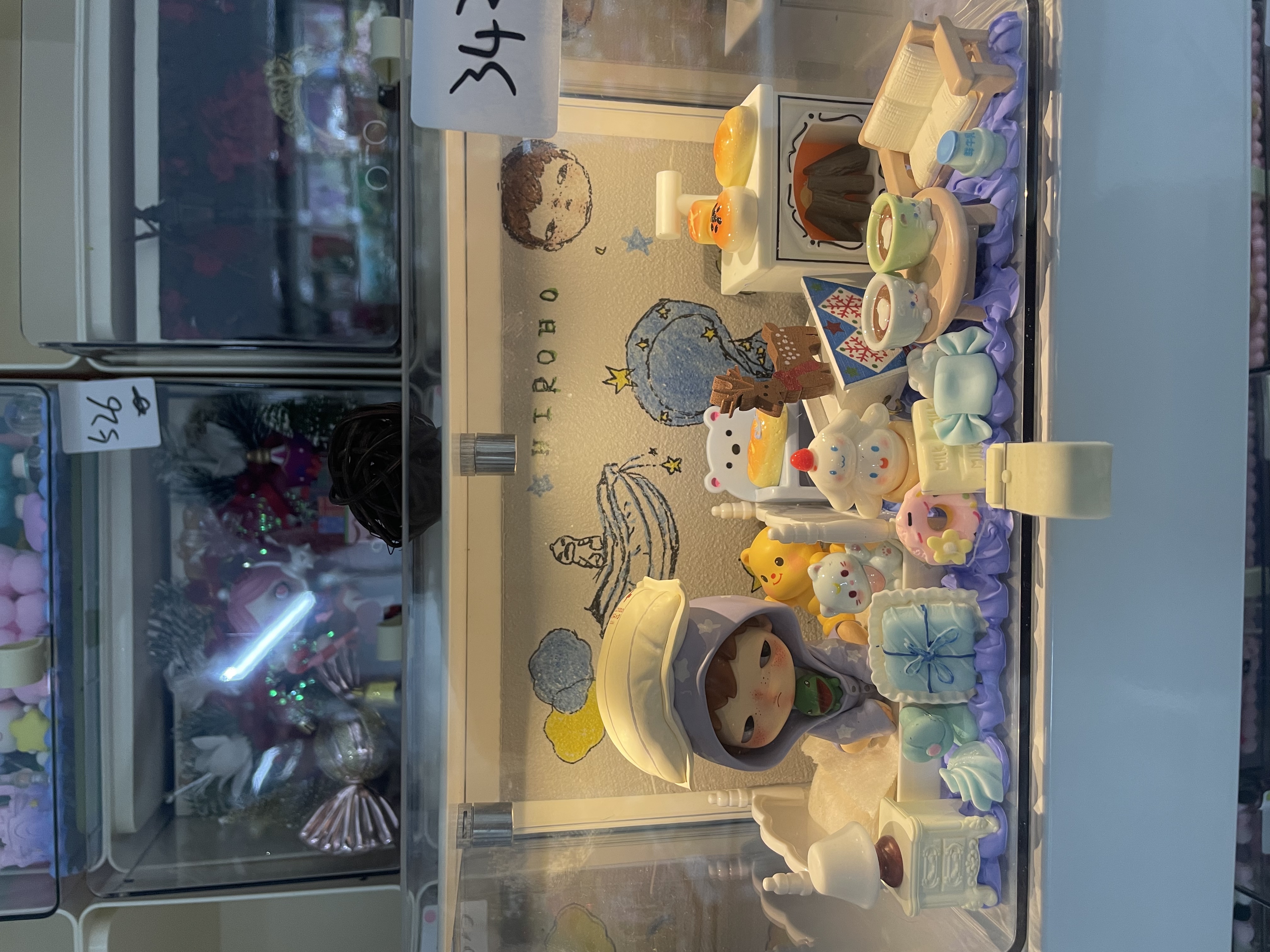 正版无娃场景抽屉奶油胶DIY创意潮玩摆件微景观微缩场景可爱 网红