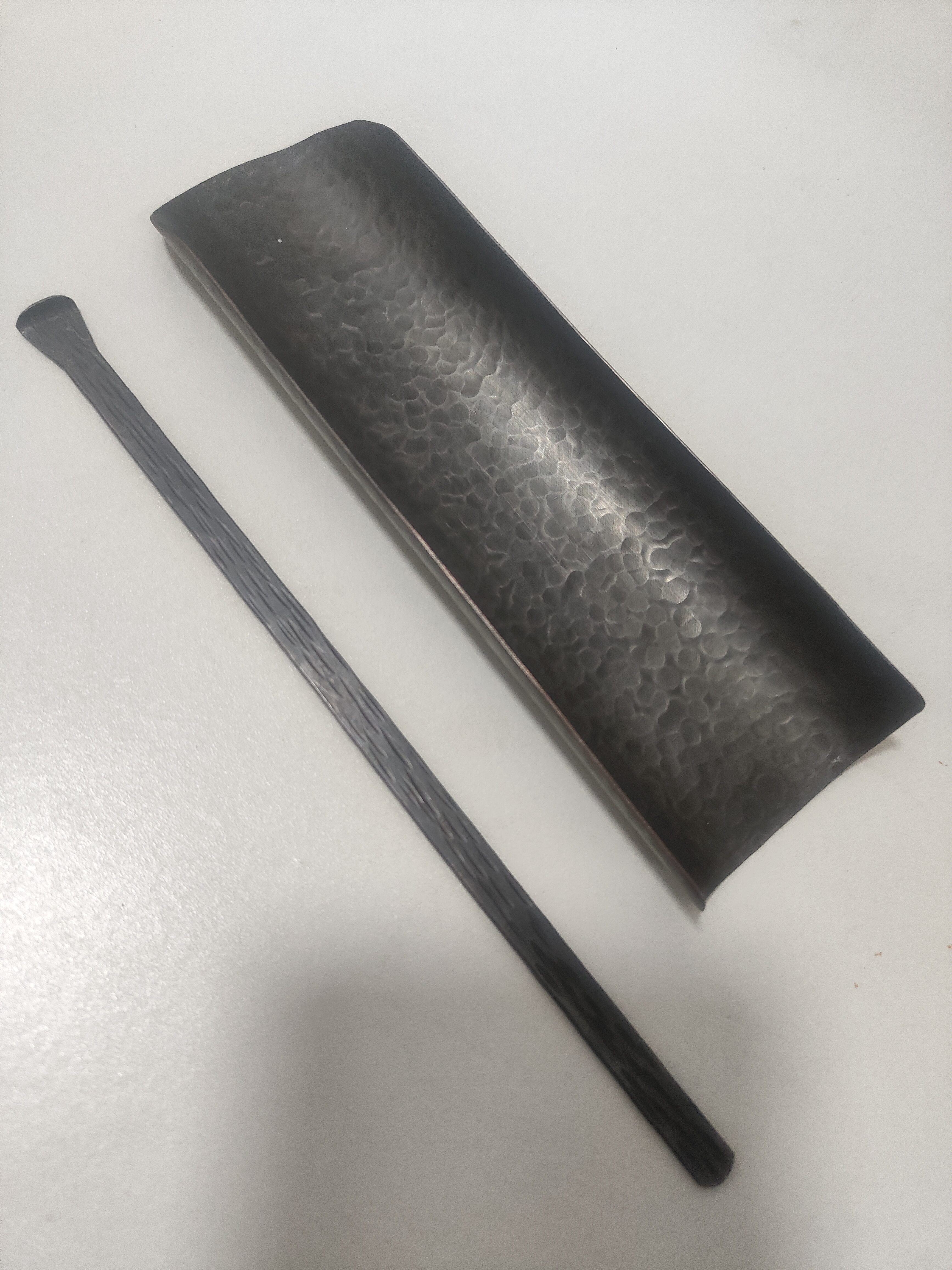 纯紫铜茶拨茶则手工锤纹复古福利品