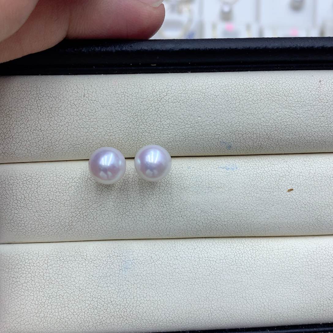 淡水珍珠耳饰18K金镶嵌馨*宜