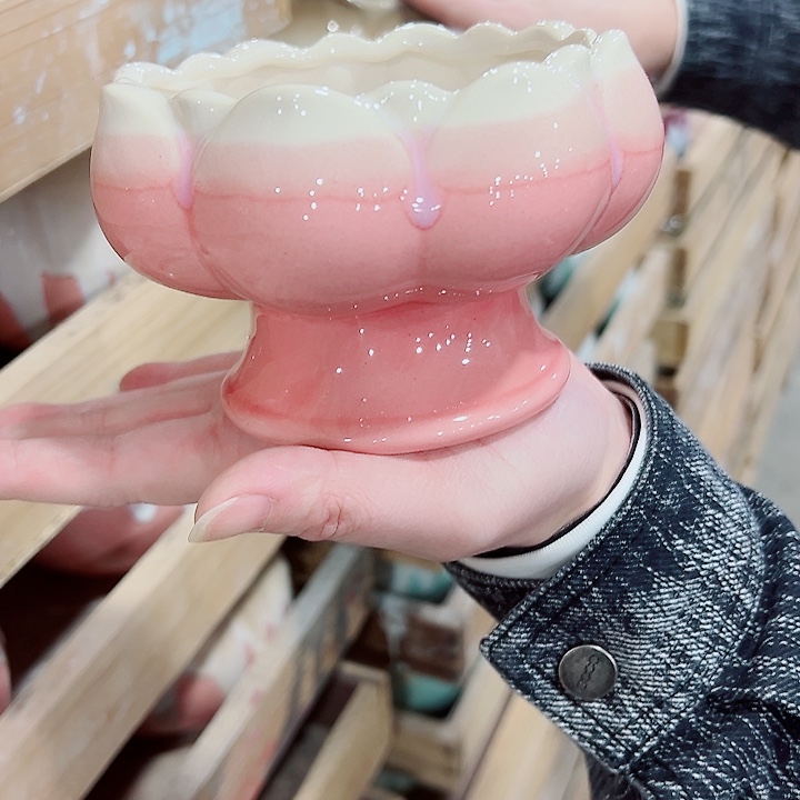 有孔，凑单福利满10元发货陶瓷多肉花盆！