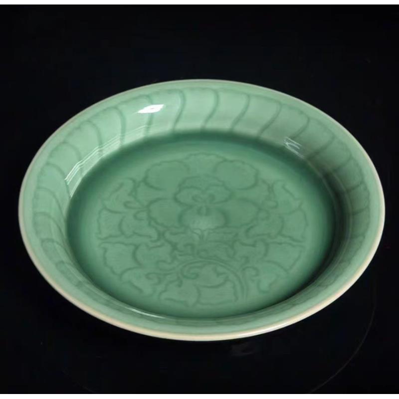 梅子青釉下隐青花语壶承-6356