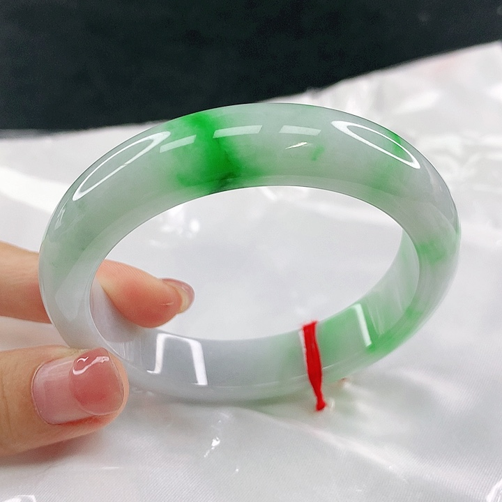 翡翠未镶嵌手镯圈54，80115