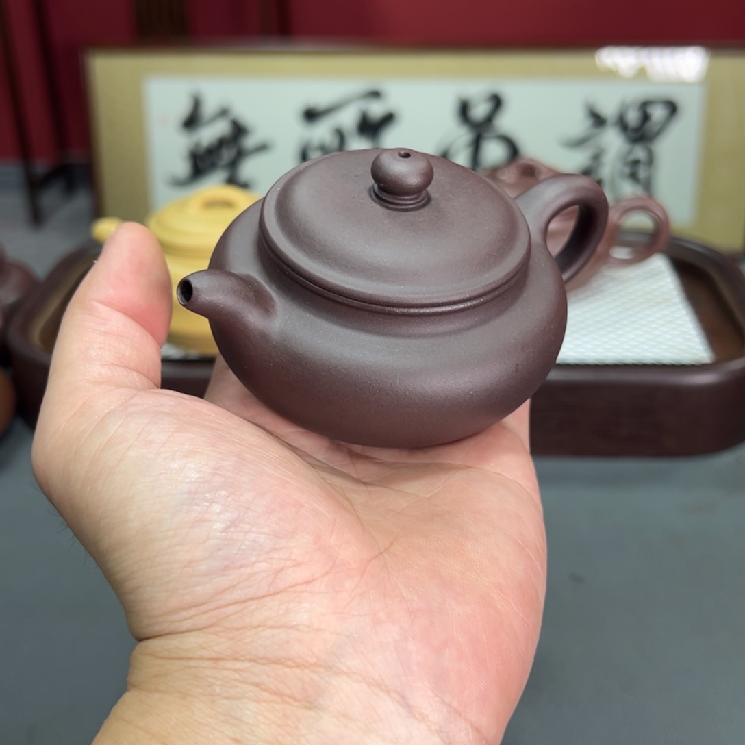 茶壶紫砂老紫泥仿古微瑕不配礼盒