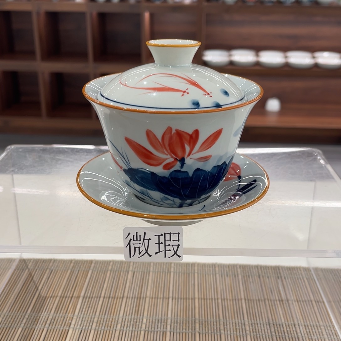 微瑕釉下彩纯手绘