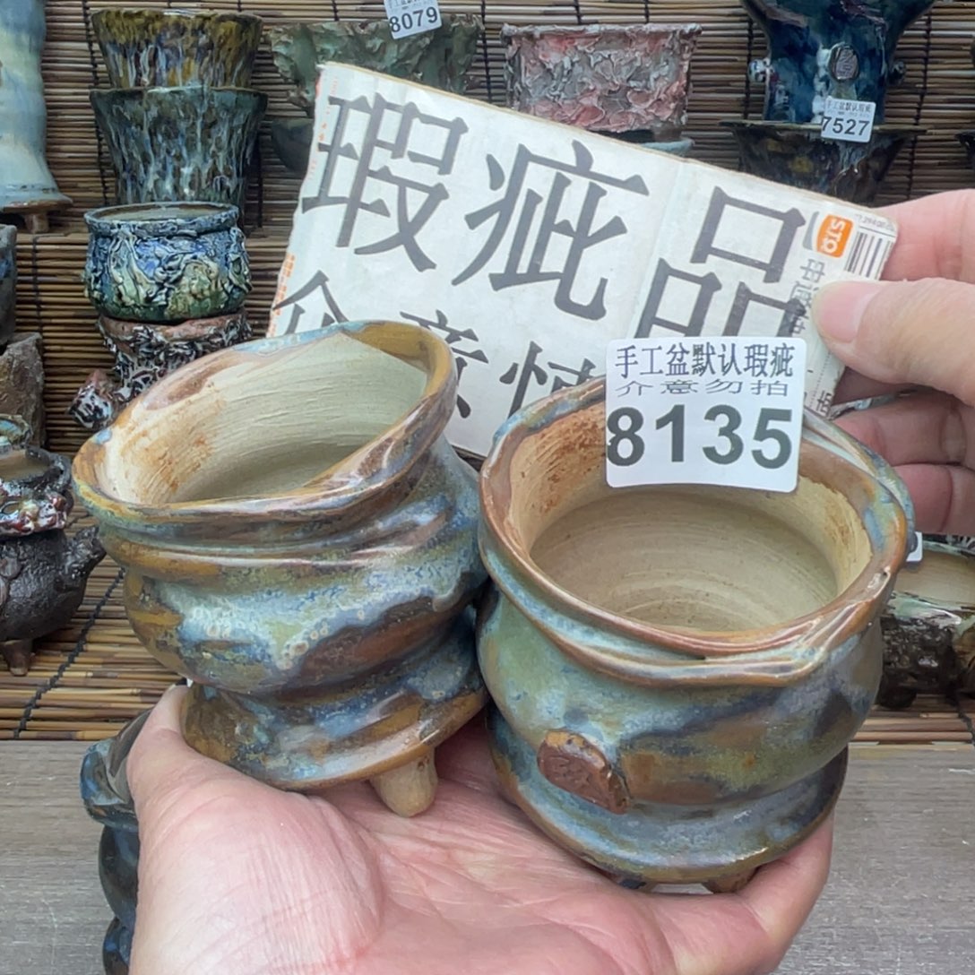 手工花盆默认瑕疵完美者勿拍