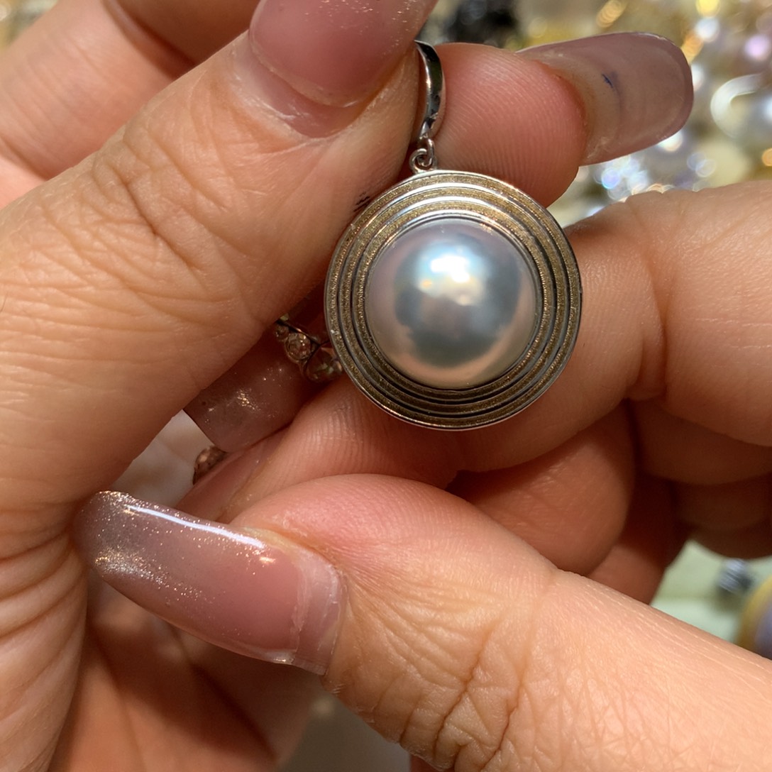 海水珍珠颈饰银S925镶嵌