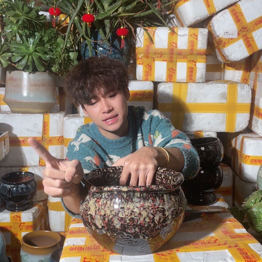 红陶宜兴紫砂花盆