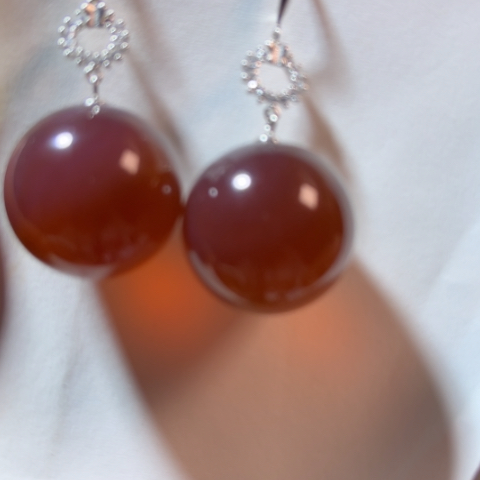 琥珀颈饰银S925镶嵌曲*～缅甸天然琥珀