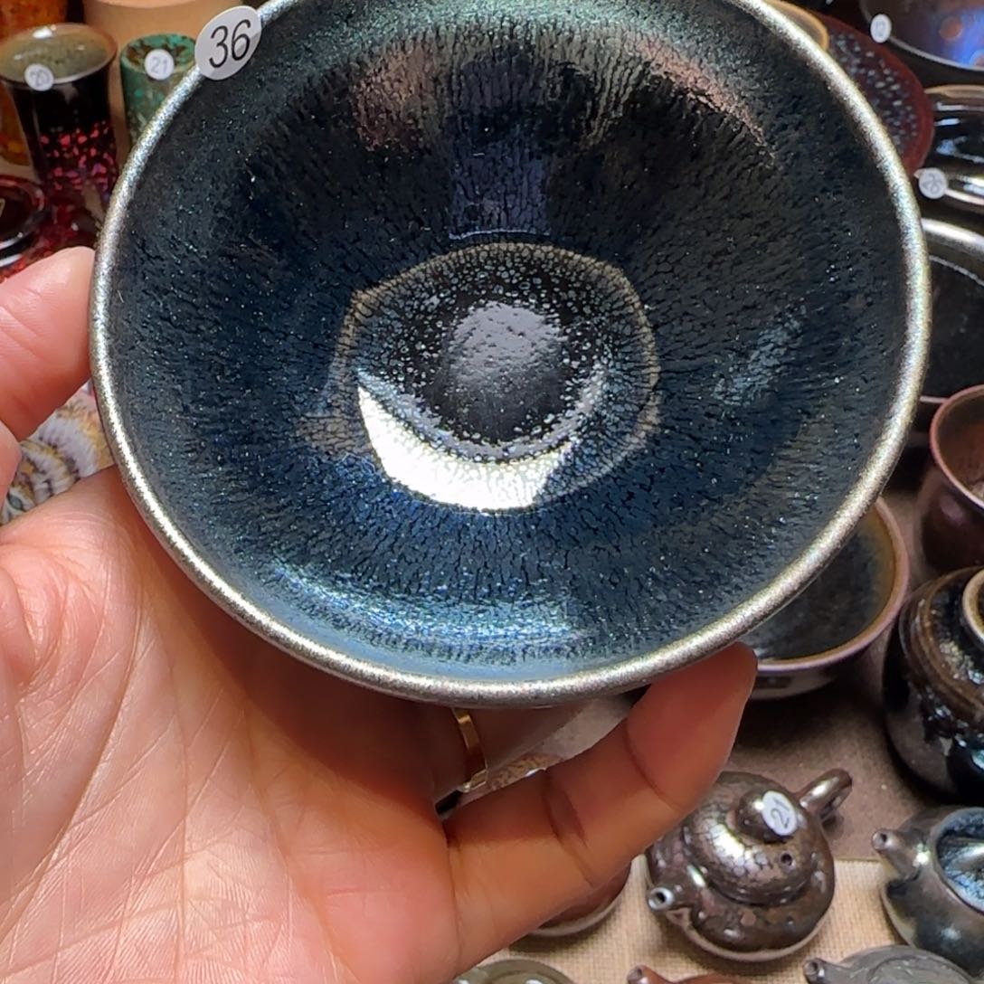 茶盏36罗老师斜荡釉复古盏
