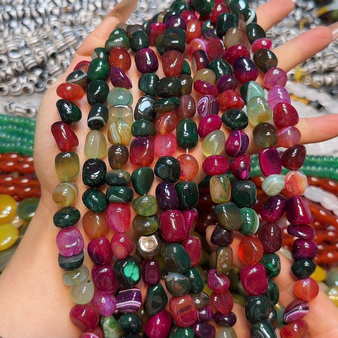 玛瑙/玉髓未镶嵌珠宝半成品多宝随行一条