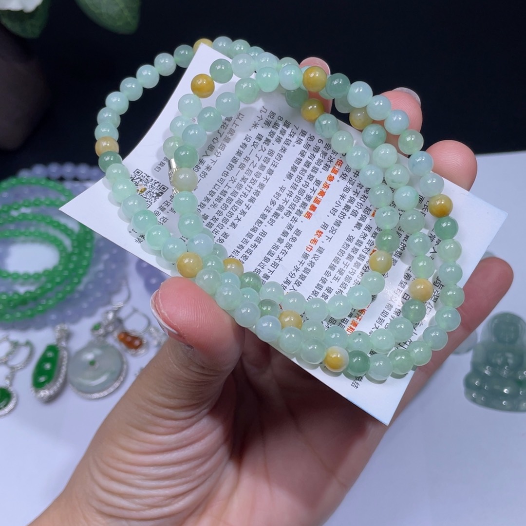 翡翠手链未镶嵌手串