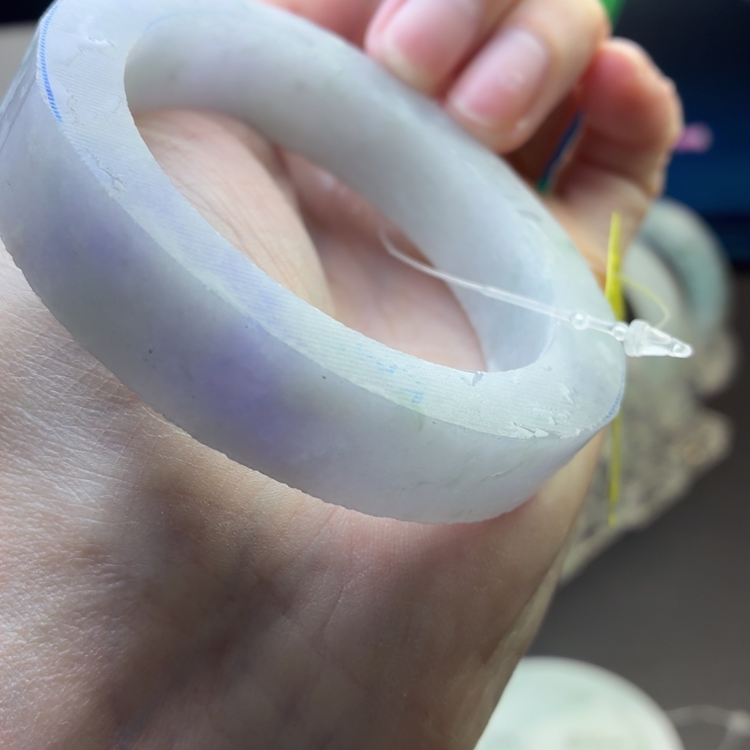 定制翡翠未镶嵌手镯冰胶紫罗兰